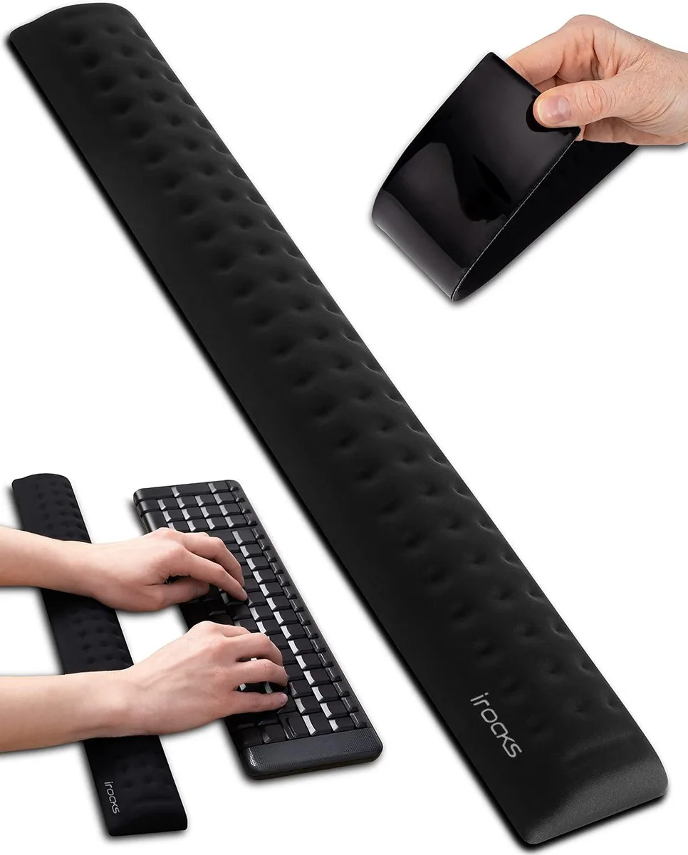 Emerson Emerson i-Rocks Memory Foam Keyboard Wrist Rest Black 17.3 x 2.2 x .8 — product photo