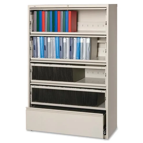 Lorell Lorell 43516 5-Drawer Lateral File 42x18x68 Putty office furniture — product photo