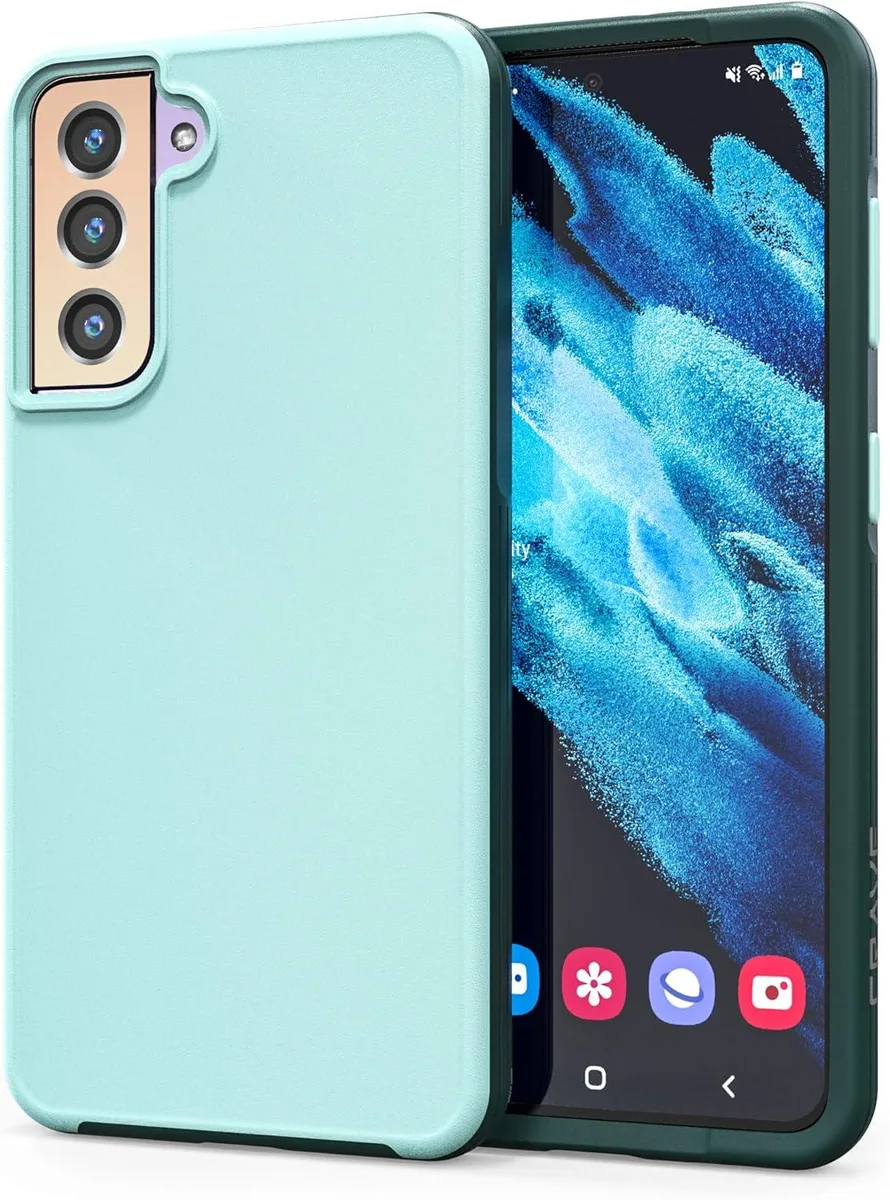 TAURKENAM TAURKENAM Slim Guard Case Samsung Galaxy S21 5G 6.2 inch Aqua — product photo