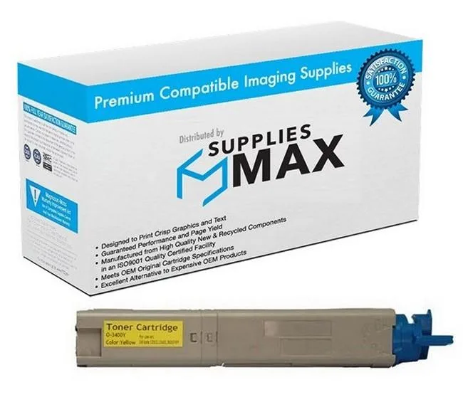 SuppliesMax SuppliesMax Yellow Toner Cartridge 43459301 2500 Pages — product photo