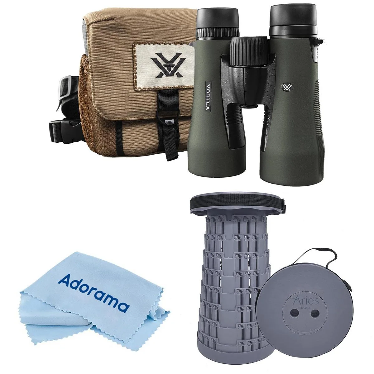 Vortex Optics Vortex Optics Diamondback HD 12x50 Binocular Bundle with Stool — product photo