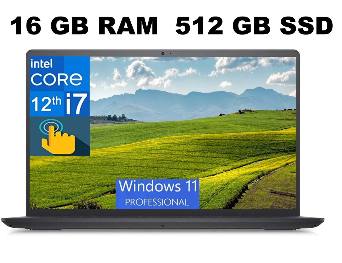 DELL DELL Inspiron 3520 15 Laptop i7-1255U 10-core 16GB 512GB SSD 15.6 FHD Touchscreen Windows 11 Pro — product photo