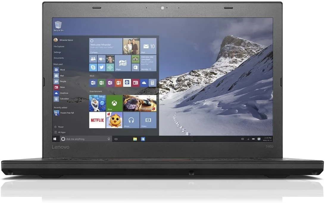 Lenovo Lenovo ThinkPad T460 14" laptop Intel Core i5-6200U 16GB 256GB Windows 10 Pro — product photo