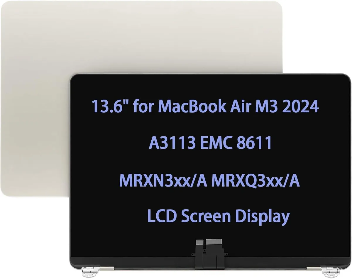 NUOLAISUN NUOLAISUN 13.6" Screen Replacement for MacBook Air M3 A3113 EMC 8611 (Starlight) — product photo