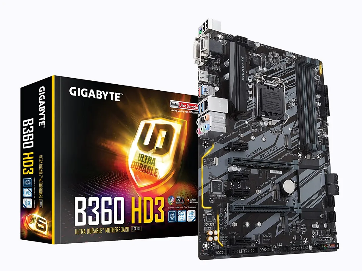 GIGABYTE GIGABYTE B360 HD3 Intel motherboard LGA 1151 — product photo