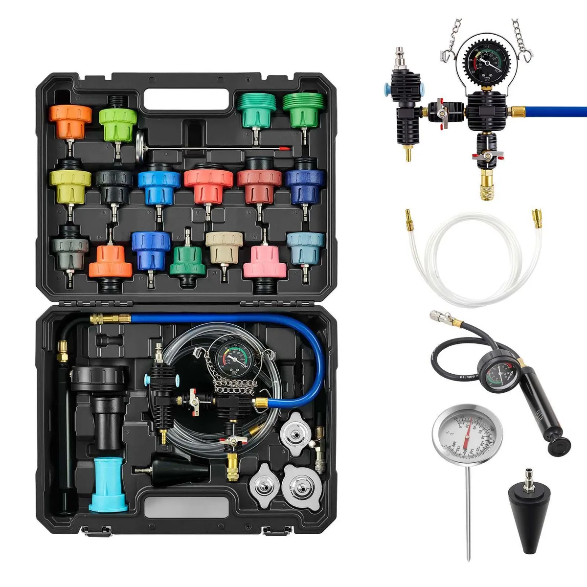 VEVOR VEVOR 47pcs Coolant Pressure Tester Kit YS-01205B 2.5bar -0.83bar — product photo