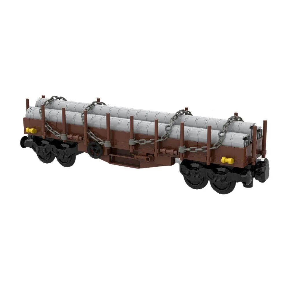ZITIANYOUBUILD ZITIANYOUBUILD German Railway Flatbed Wagon Building Kit 248 Pieces — product photo
