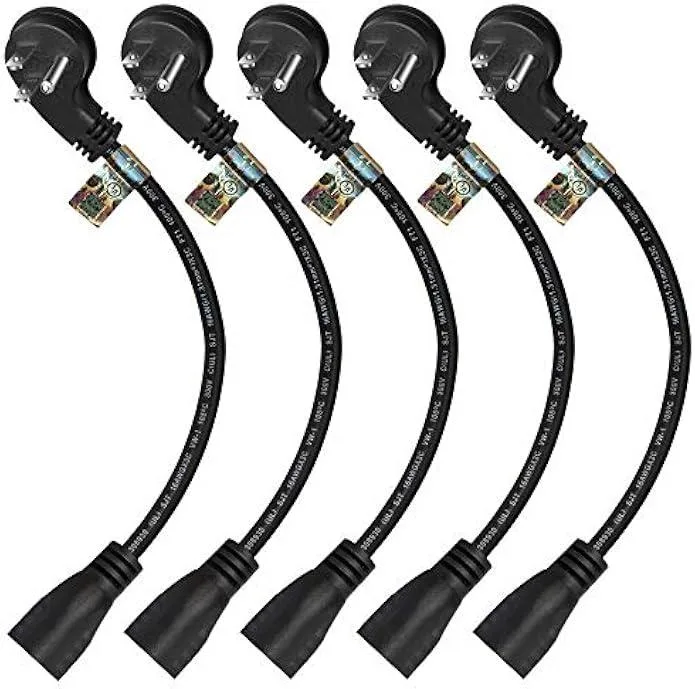 usbroway usbroway flat-plug extension cord 16 AWG 5-pack — product photo