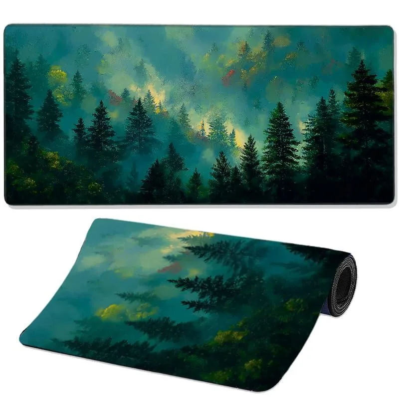  viofre Mouse Pad 35.7 x 15.7 in Night Mountain Forest — product photo