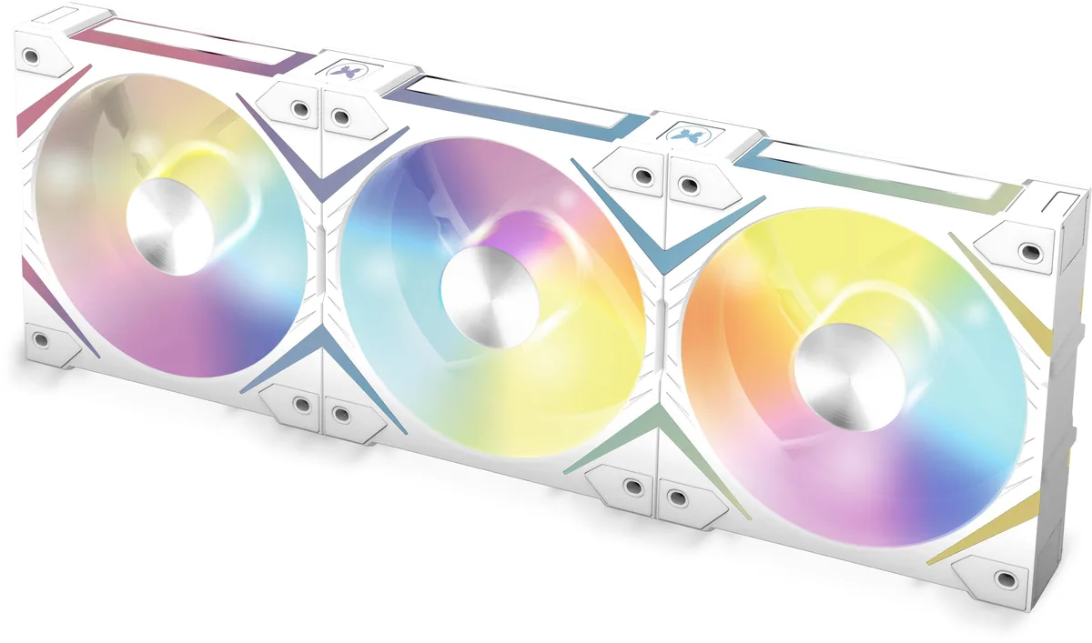 Super Flower Super Flower Hyperlink HL120 ARGB White 120mm 30mm 3-pack case fan — product photo