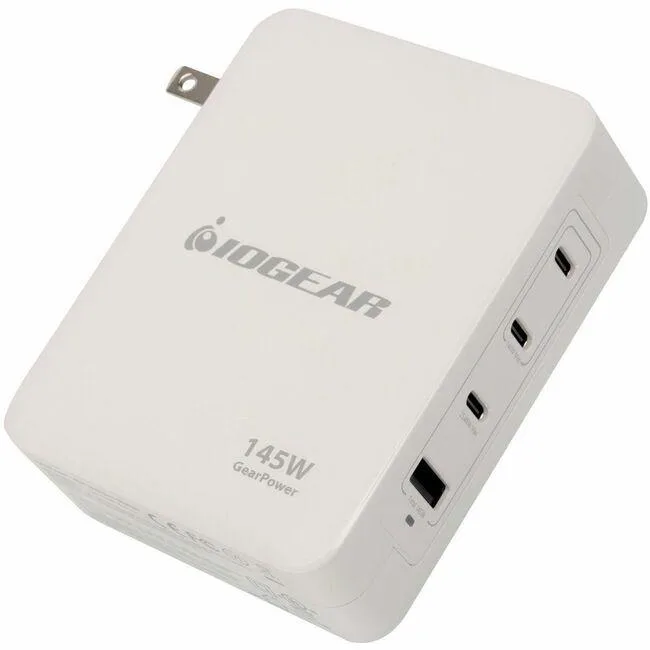 IOGEAR IOGEAR GearPower 145W Multiport Charger 145 W 28 V DC 5 A 4 ft Cable — product photo