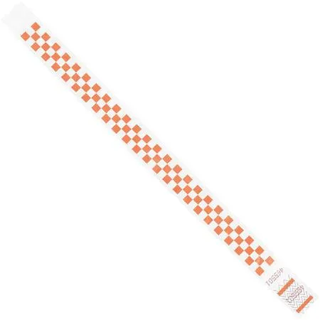 DuPont Tyvek DuPont Tyvek WR103OR Wristbands Orange Checkerboard PK500 — product photo