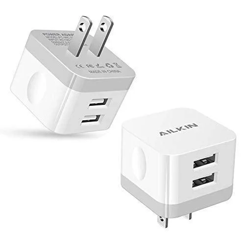 No Sew No Sew 2.4A Dual USB Wall Charger White 2-Pack — product photo