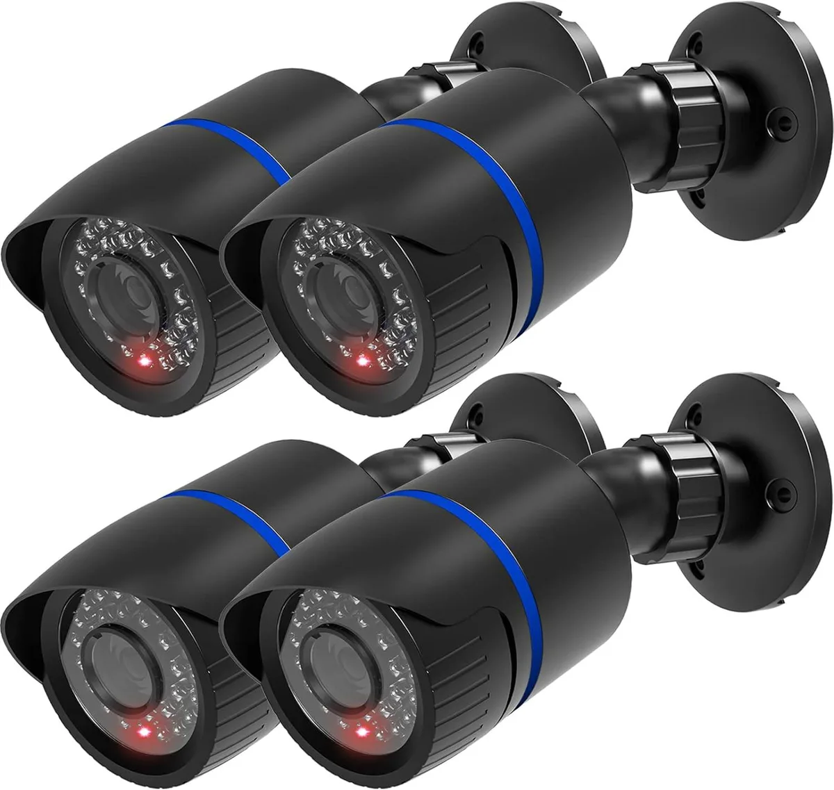PISKEKAT PISKEKAT Dummy Surveillance Security System 4 Pack Black TC-B4 — product photo