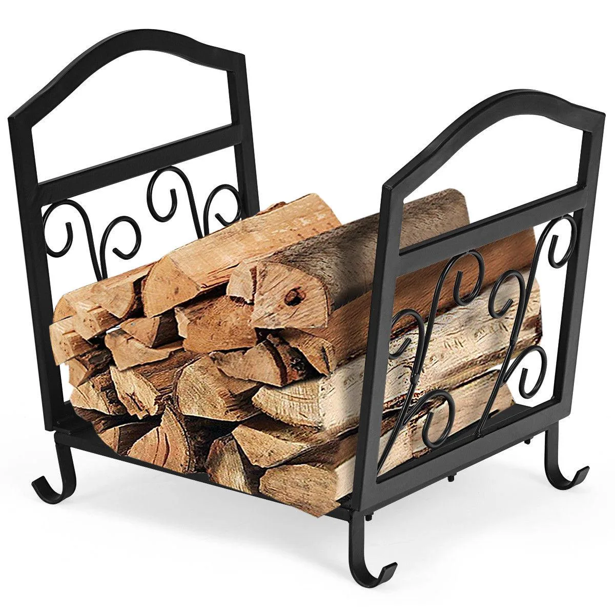 Costway Costway Fireplace Andirons Log Holder Black Steel 8.5 lb — product photo