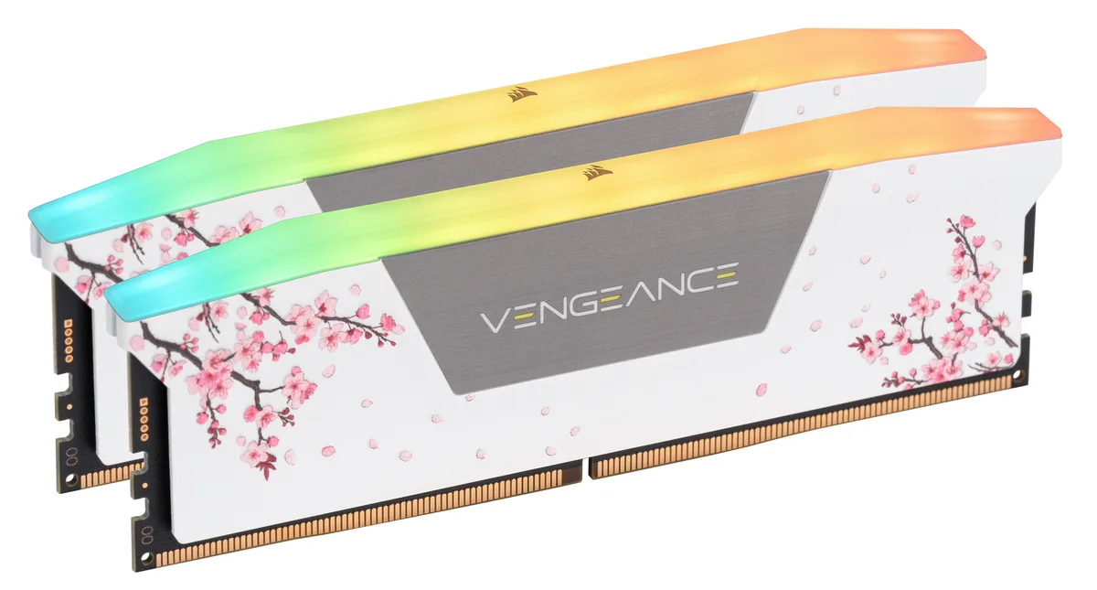 Corsair Corsair Vengeance RGB 32GB (2 x 16GB) DDR5 6000 CL30 White desktop RAM CMH32GX5M2B6000Z30WCB — product photo