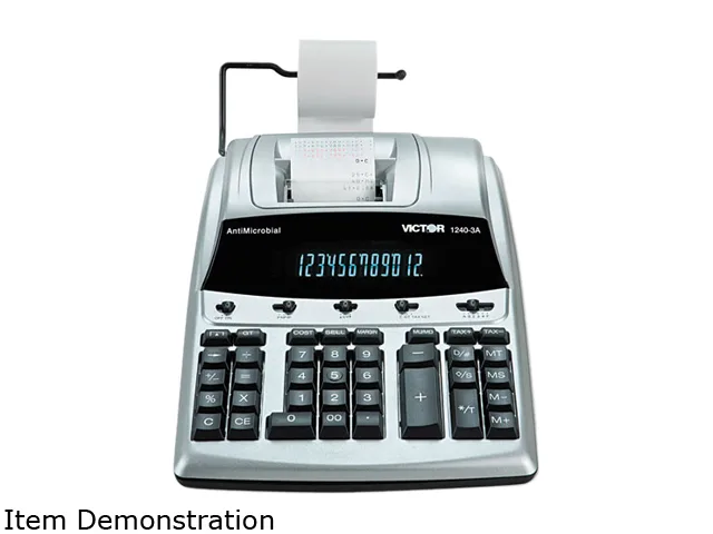 Victor Victor 12403A Antimicrobial 12-Digit Two-Color Printing Calculator — product photo