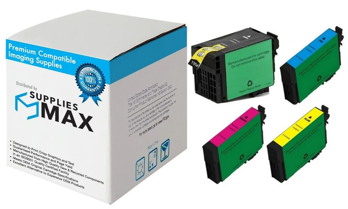 SuppliesMax SuppliesMax High Yield Inkjet Combo Pack T252XL120-BCS (BK/C/M/Y) 500 pages — product photo
