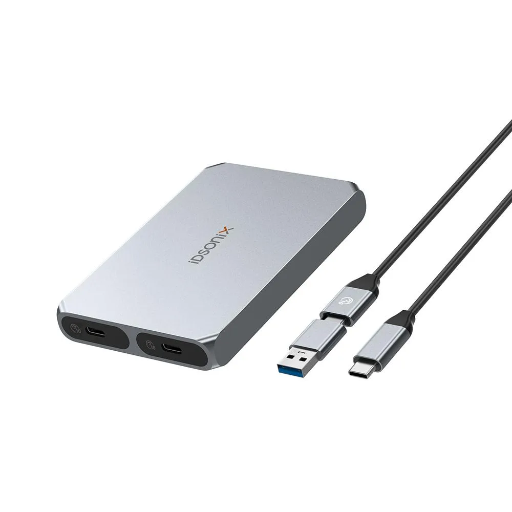 iDsonix iDsonix M.2 Dual-Bay NVMe SSD Enclosure USB 3.1 Gen2 10Gbps — product photo