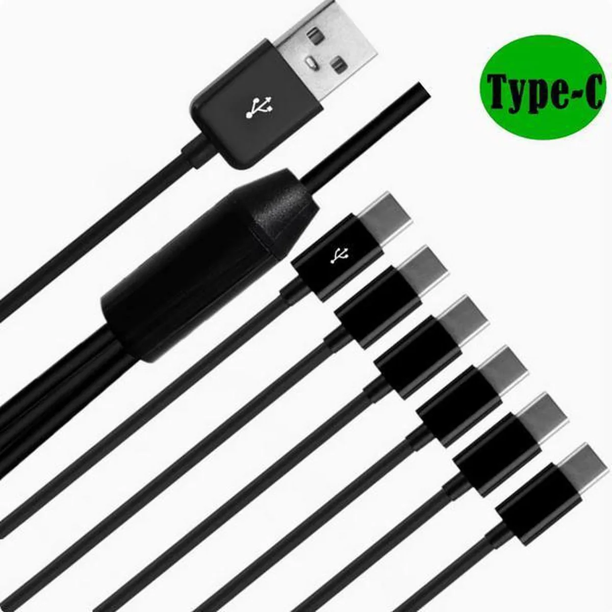 Aomoproing Aomoproing USB one drag six charging cable 1.5m six type-c — product photo