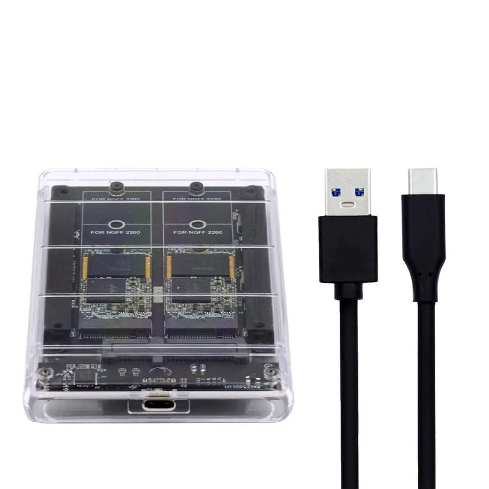 Vszerda Vszerda Dual NGFF B+M-Key M.2 SATA Combo Enclosure — product photo