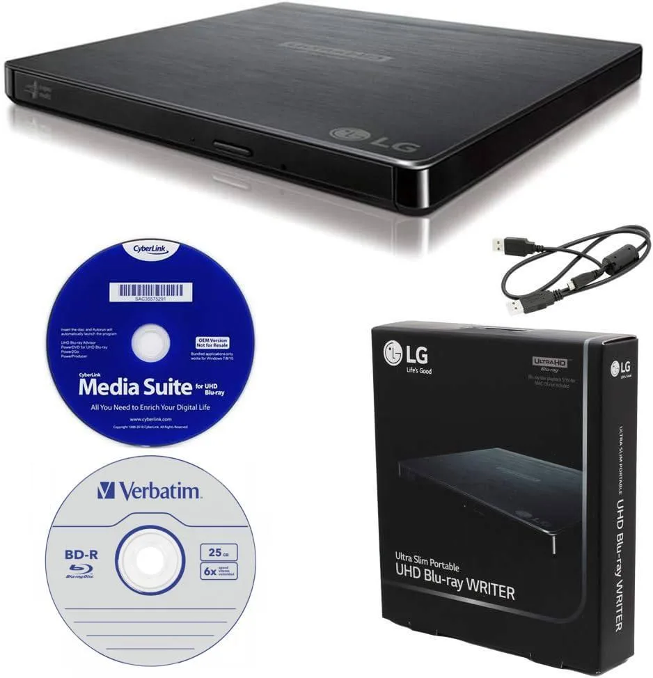 LG Electronics LG Electronics BP60NB10 portable 6X UHD Blu-ray burner — product photo