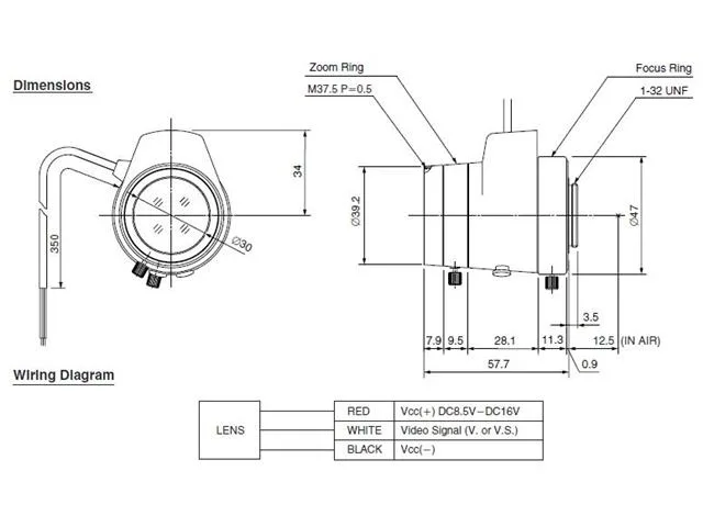 Computar Ganz Computar Ganz TG10Z0513AFCS 5-50mm f1.3 varifocal CCTV lens — product photo