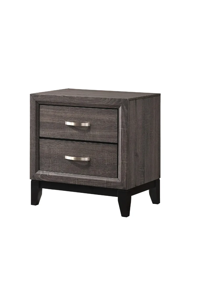 tuphen tuphen 2-Drawer Nightstand Brown Gray 23.6" 16.4" 24.8"H — product photo