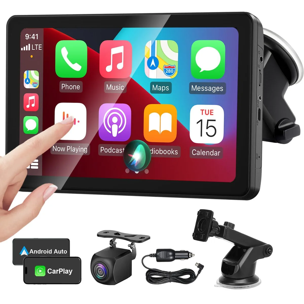 Metra 7" Wireless CarPlay Screen 1200x600 12-24V — product photo