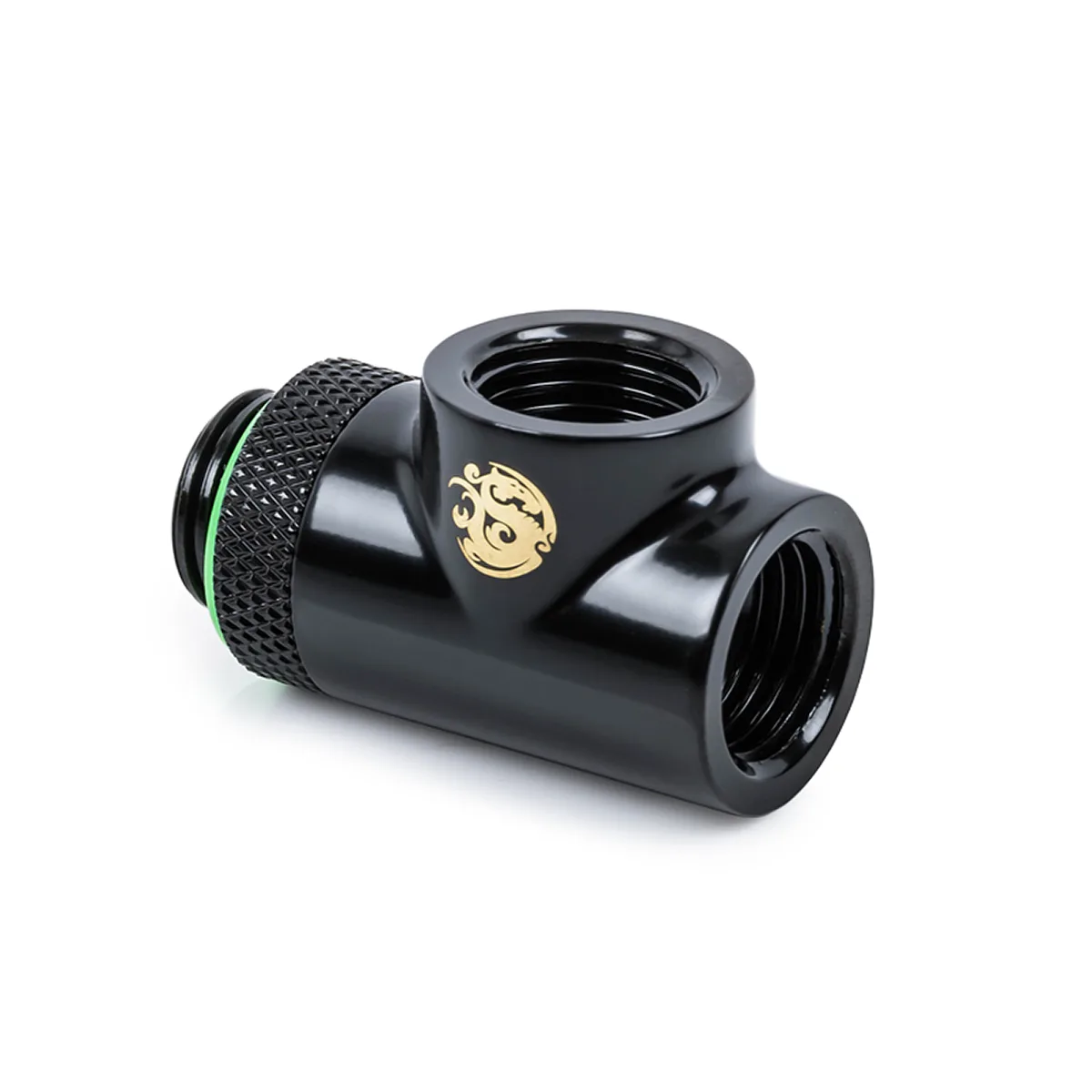 Bitspower Bitspower BP-MBTBRGIG2 T-block rotary fitting, matt black — product photo