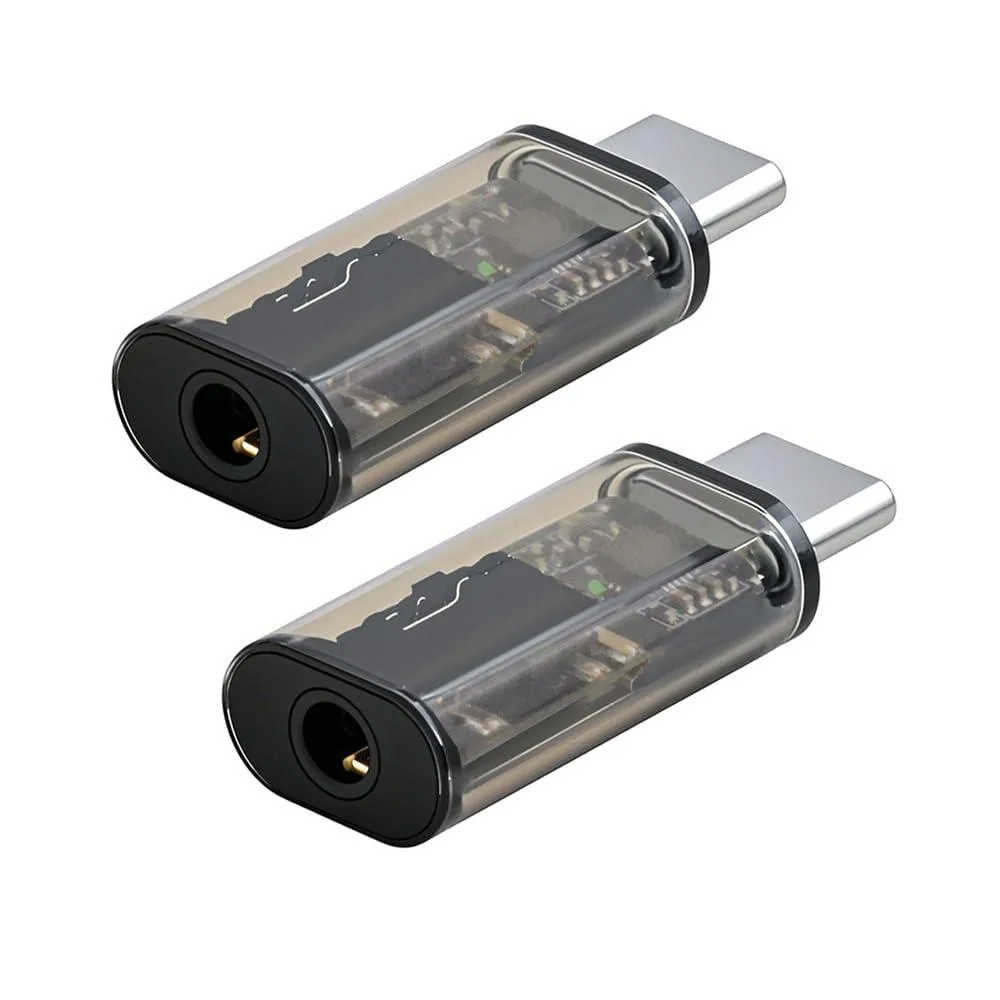 Fervit Fervit USB-C to 3.5 mm Audio Adapter 16bit 48kHz Transparent 2pcs — product photo