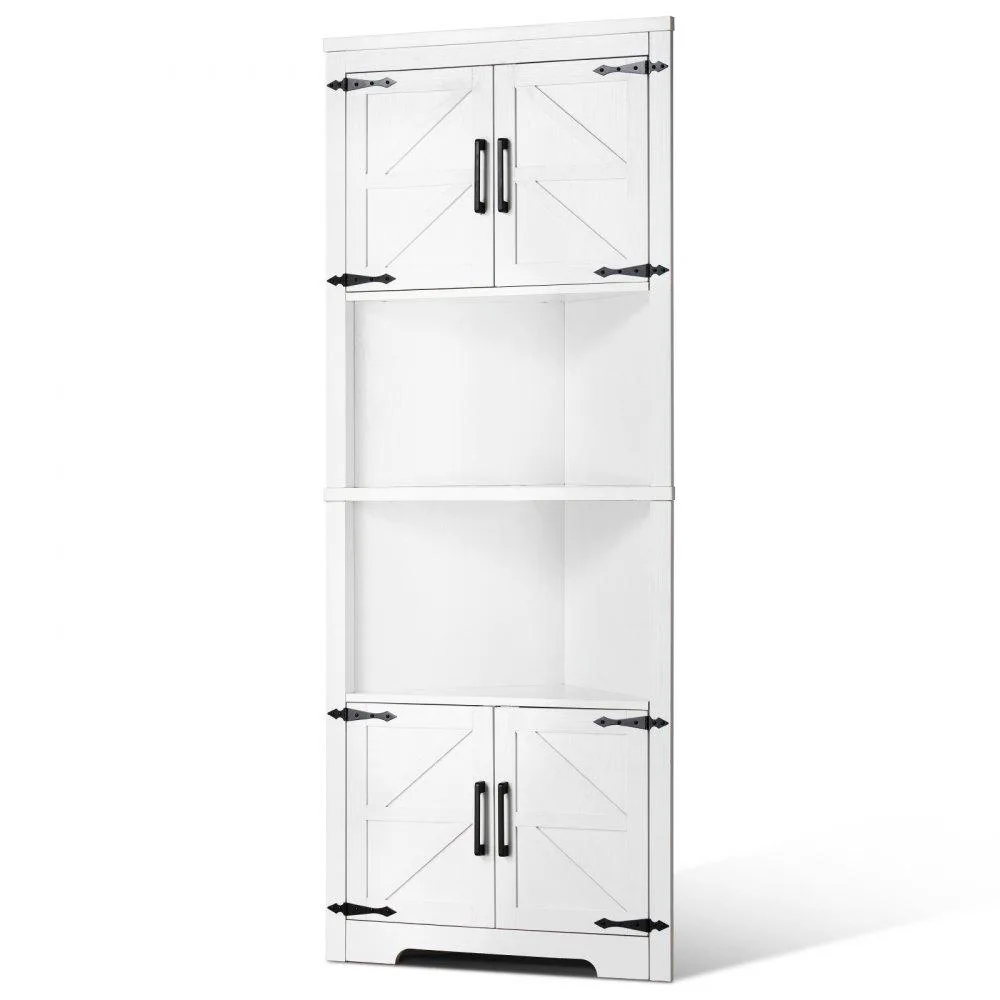 VEVOR VEVOR 68" Tall Corner Storage Cabinet 6 Tiers White — product photo