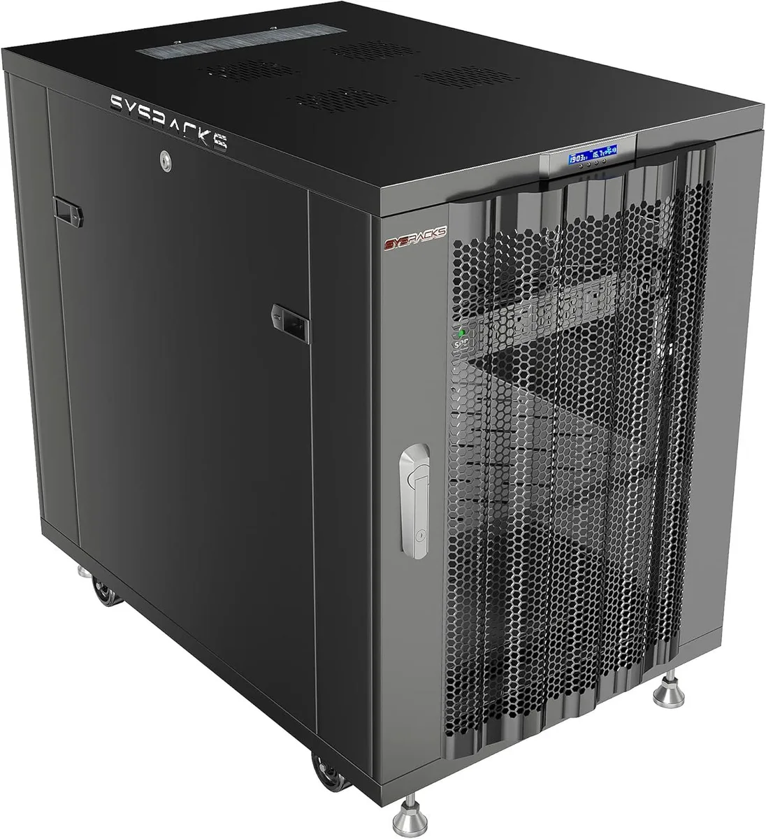 SYSRACKS SYSRACKS SRF 22.800M 22U Server Rack 32-Inch Deep Mesh Doors Fans PDU — product photo