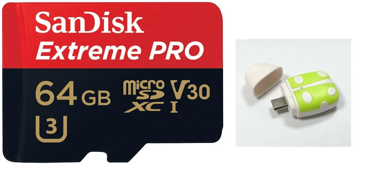 SanDisk SanDisk Extreme Pro 64GB microSDXC 95MB/s U3 Class 10 memory card — product photo