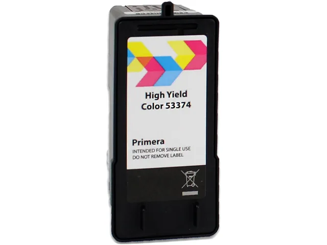 Rectangular tri-colour ink cartridge, model 53374, new in sealed packaging