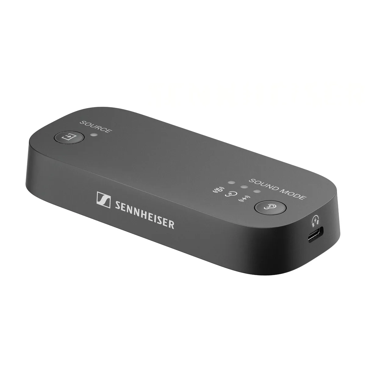 Small black rectangular box with USB-C and USB-A ports, 6.85 by 3.9 by 1.9 inches