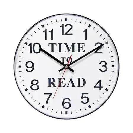 Infinity Instruments wall clock with decorative shelving design