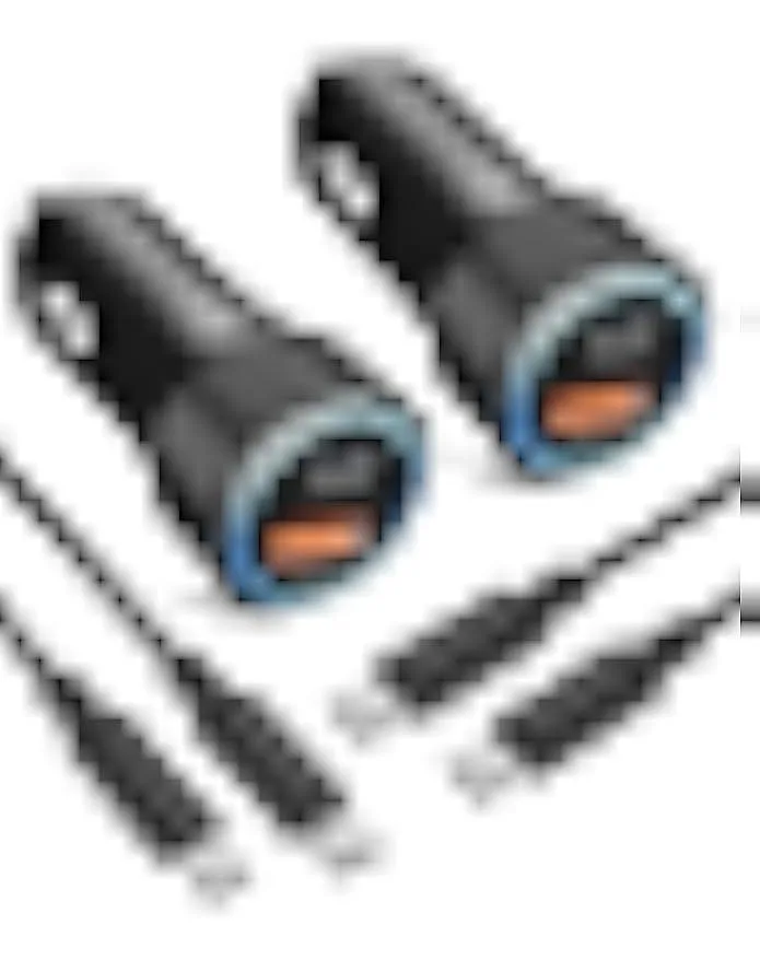 TAURKENAM TAURKENAM 36W Dual USB Car Charger Kit 2-Pack 6FT Cable Black — product photo
