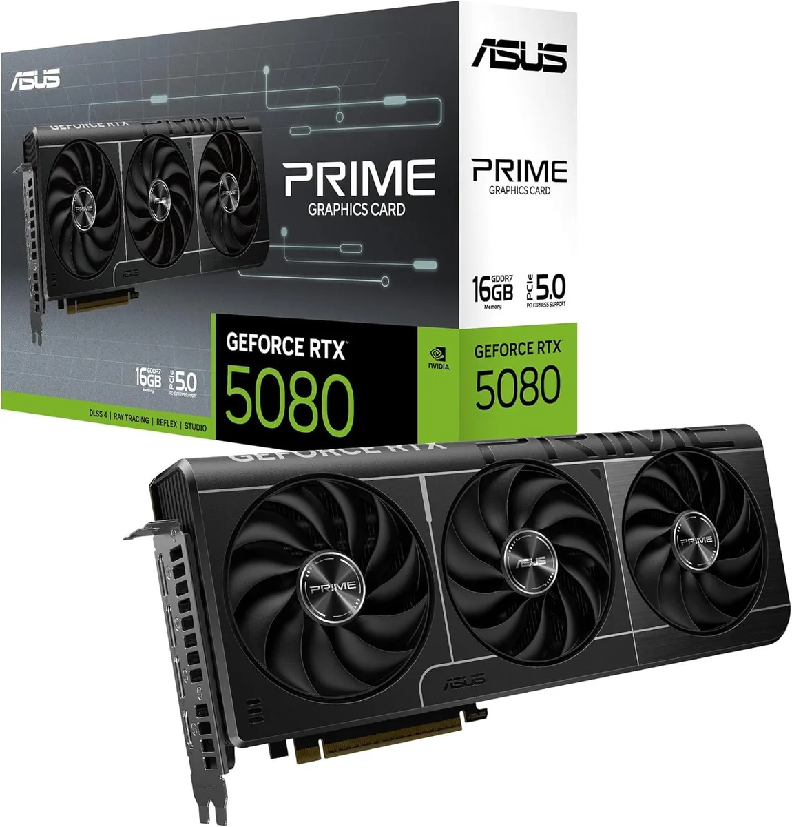 ASUS ASUS PRIME GeForce RTX 5080 16GB graphics card — product photo
