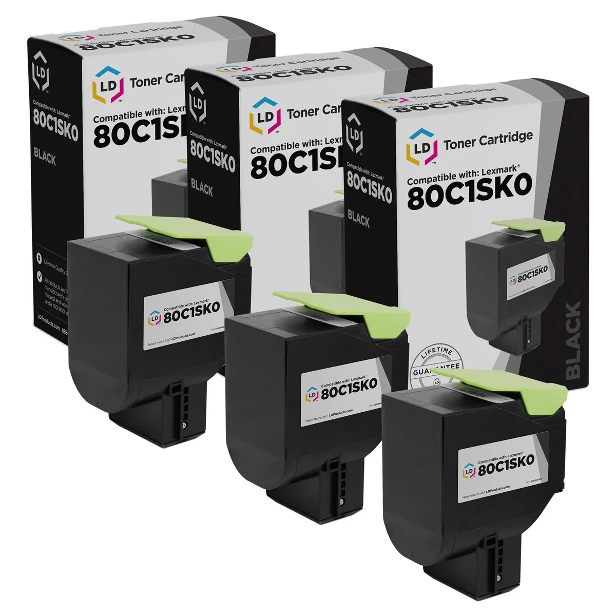 LD Products LD Products Remanufactured Toner Cartridge 801SK 3-Pack Black — product photo