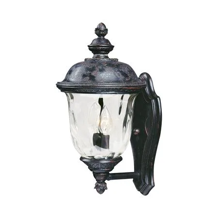 Maxim Carriage House two-light 9 inch Oriental Bronze outdoor lantern with Water Glass panels