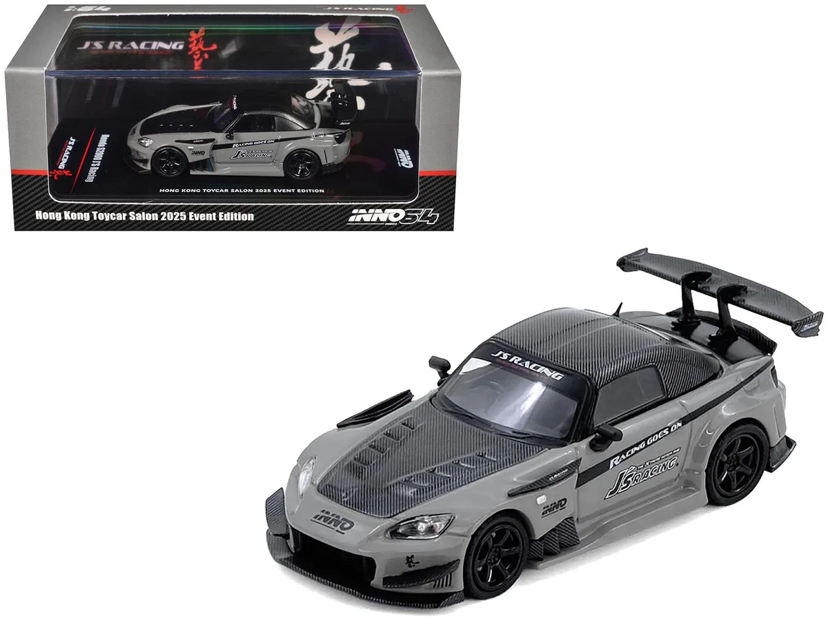Inno Models Inno Models Honda S2000 RHD J's Racing Gray Carbon Hong Kong Toycar Salon 2025 1/64 Diecast — product photo