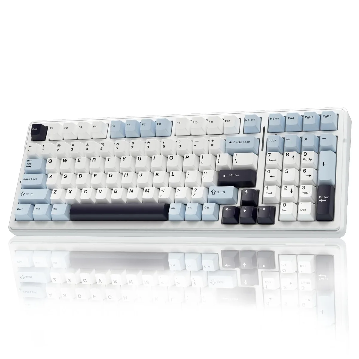 Vszerda Vszerda F99 99-key gasket wireless gaming keyboard (Blue&White) — product photo
