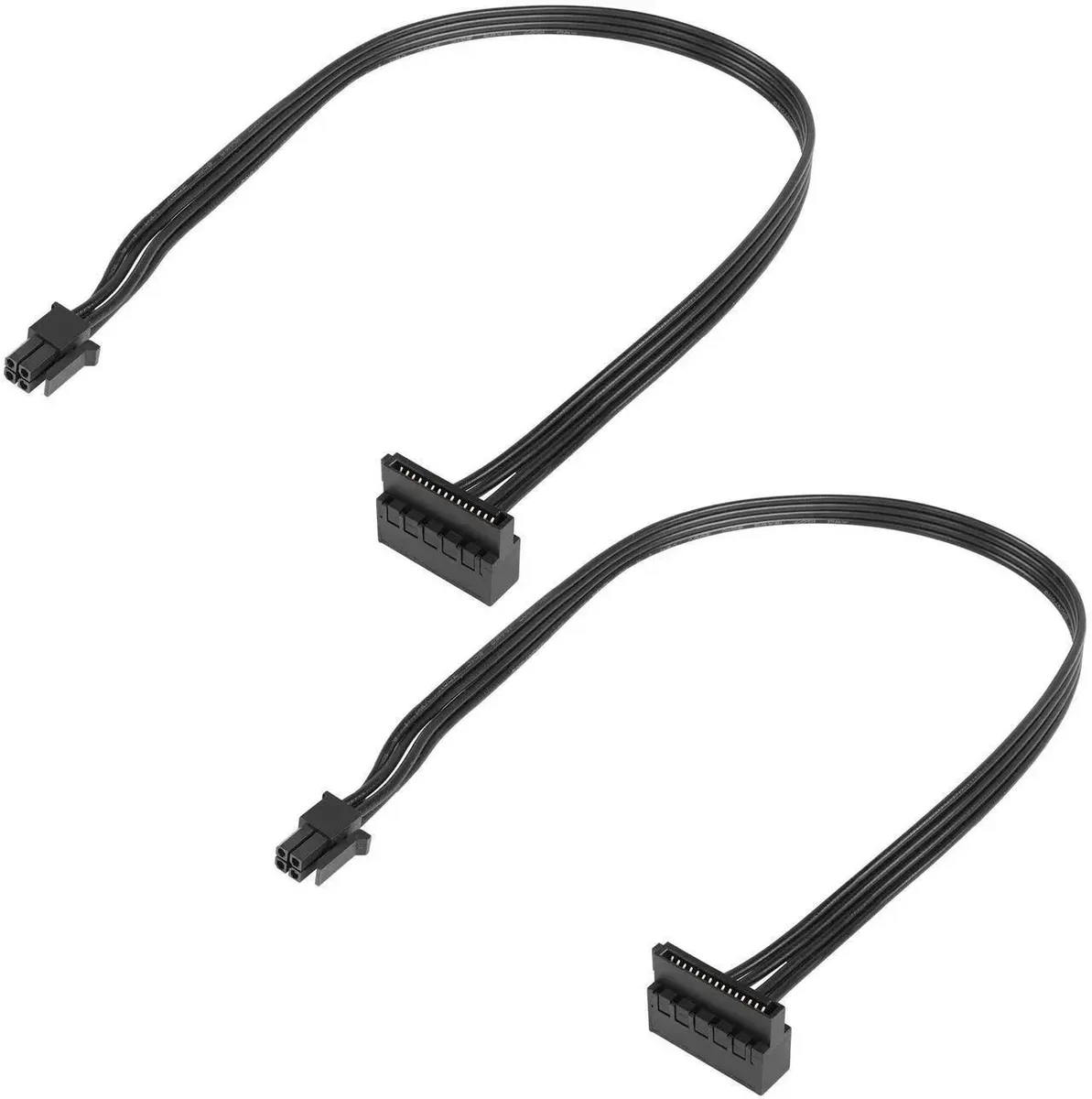 Vszerda Vszerda Mini 4-Pin to Right-Angle 15-Pin SATA Power Adapter Cable 40cm 2-Pack — product photo