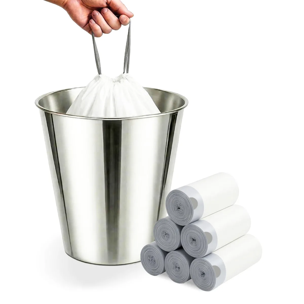  Offroaderman 25 Litre Grey Drawstring Bin Bags 60 Pack — product photo