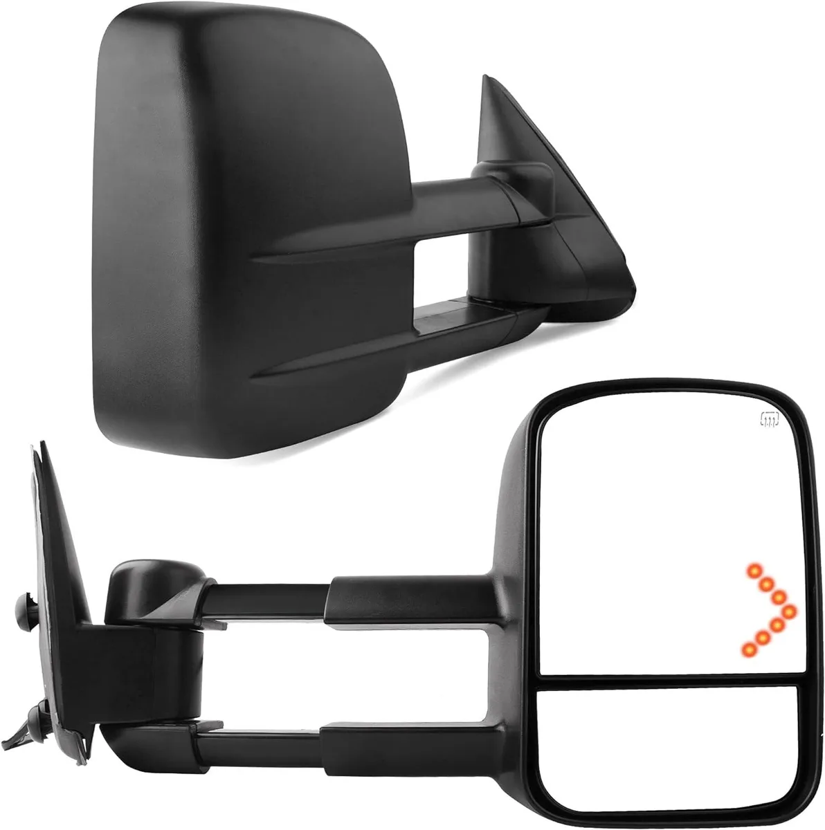WUQ WUQ 2003-2006 Chevy Silverado GMC Sierra Tow Mirrors Powered Heated Arrow Signal Light — product photo