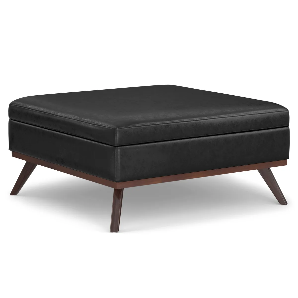 tuphen tuphen XL Square Coffee Table Storage Ottoman Distressed Black 40 19.1 — product photo