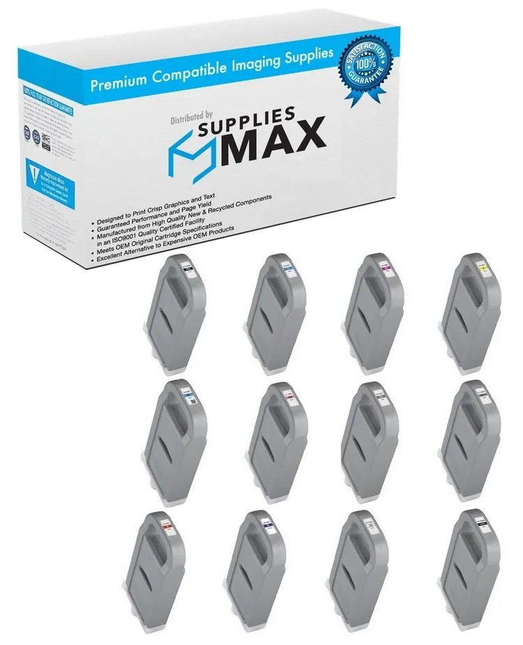 SuppliesMax SuppliesMax PFI-1700BCMP 12-Pack Inkjet Combo Pack — product photo