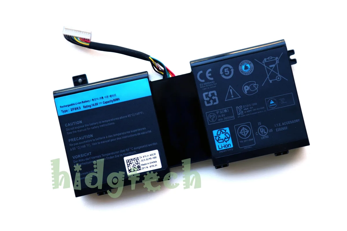 Beisite Beisite 2F8K3 laptop battery 14.8V 86Wh for Alienware 17 18 — product photo