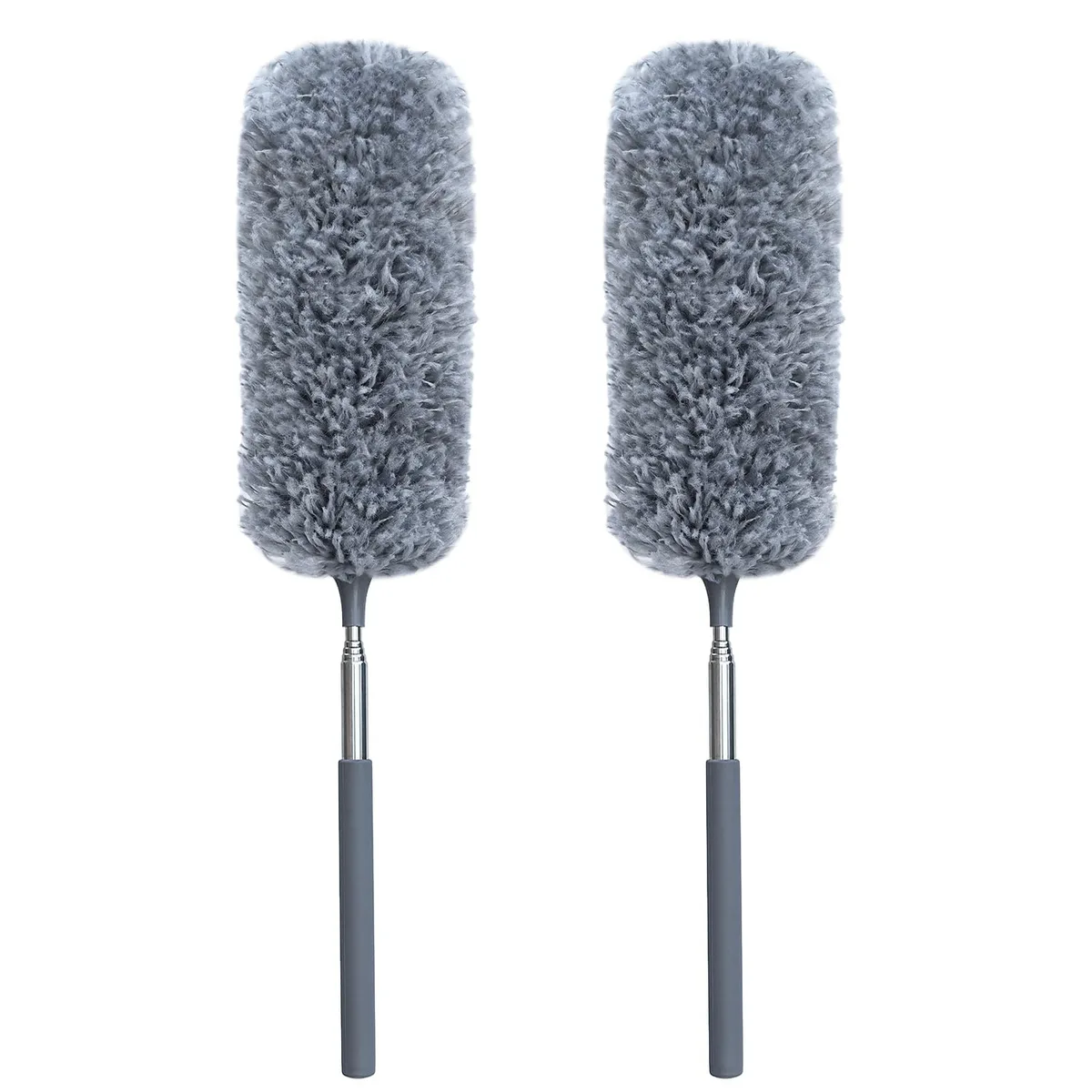 Two microfiber dusters with extendable poles 12 to 30 inches